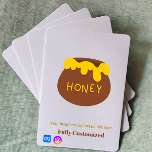 Greeting Card Honey Theme | 9.25x15 CM | Customized LOGO